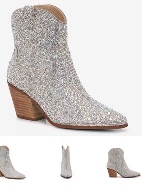 Betsey Johnson Emory Rhinestone Western Boot